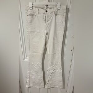 Frame Denim Flare White Jeans